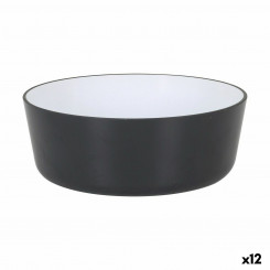 Bowl Inde Melamine White/Black (12 Units)