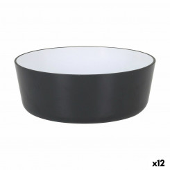 Bowl Inde Melamine White/Black (12 Units)