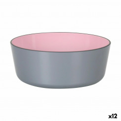 Bowl Inde Melamine Pink/Grey (12 Units)