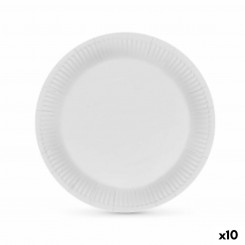 Set of plates Algon Cardboard Disposable White (10 Units)
