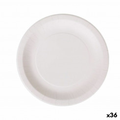 Set of plates Algon Disposable White Cardboard 28 cm (36 Units)