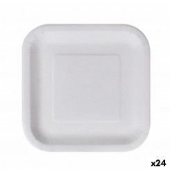 Набор тарелок Algon Disposable White Cardboard Square 23 см (24 шт.)