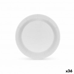 Set of plates Algon Cardboard Disposable White (36 Units)