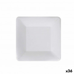 Set of plates Algon Disposable White Cardboard 18 cm (36 Units)