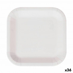 Set of plates Algon Disposable White Cardboard 26 cm (36 Units)