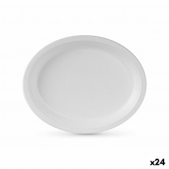 Набор тарелок Algon Disposable White Сахарная тросточка овальная 26 см (24 шт.)