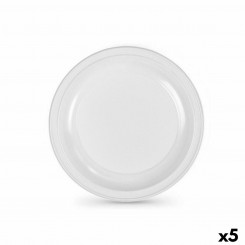 Set of reusable plates Algon White Plastic 25 x 25 x 1.5 cm (36 Units)
