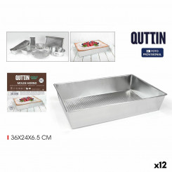 Baking tray Quttin Rectangular 36 x 24 x 6.5 cm (12 Units)