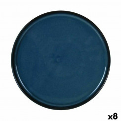 Snack tray La Mediterránea Chester Blue Round 26.8 x 2.6 cm (8 Units)