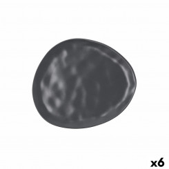 Lame taldrik Bidasoa Cosmos Must Keraamiline 23 cm (6 Ühikut)