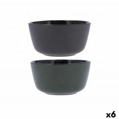 Bowl Bidasoa Dark Moon Gray Ceramic 780 ml (6 Units)