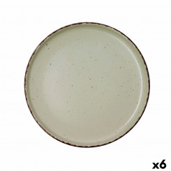 Flat plate Quid Duna Green Ceramic 26.5 x 2.8 cm (6 Units)