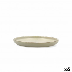Dessert plate Quid Duna Green Ceramic 20 x 2.5 cm (6 Units)