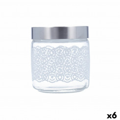 Giara Jar with Lid Gray Glass 750 ml (6 Units)