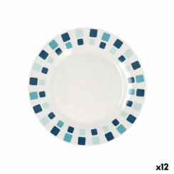 Dessert plate Quid Simetric Blue Ceramic 19 cm (12 Units)