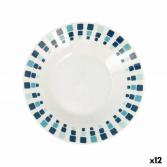 Duboki Tanjur Quid Simetric Blue Ceramic 20 cm (12 Units)