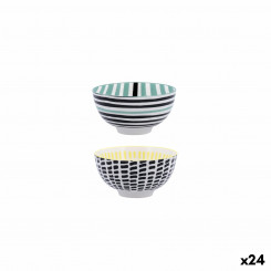 Bowl Bidasoa Zigzag Multicolor Ceramic 11 cm (24 Units)