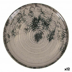 Flat plate La Mediterránea Aspe Gray Ø 26 x 2.5 cm (12 Units)