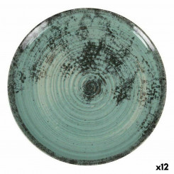 Flat plate La Mediterránea Aspe Turquoise blue Ø 26 x 2.5 cm (12 Units)