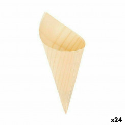 Набор мисок Algon Cones Disposable Wood 10 шт., детали 15,5 см (24 шт.)