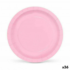 Набор тарелок Algon Disposable Картон 20 см Розовый 10 шт., детали (36 шт.)