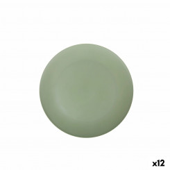 Flat plate Alfares Melamine Green 32.5 x 2 cm (12 Units)
