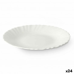 Dessert plate White Glass 19 x 2 x 19 cm (24 Units)