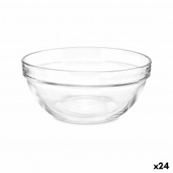 Bowl Transparent Glass 650 ml Stackable (24 Units)