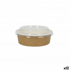 Double adjustment system Algon kraft paper 5 Pieces 700 ml With Lid (12 Units)