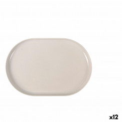 Snack tray La Mediterránea Ivory oval 30 x 20 x 2.5 cm (12 Units)