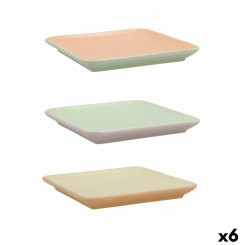 Snack tray Quid Vitamina Bicolor Ceramic 15 x 15 cm (6 Units)
