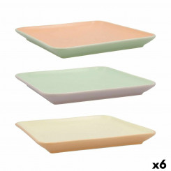 Snack tray Quid Vitamina Bicolor Ceramic 21 x 21 cm (6 Units)