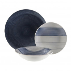 Набор посуды Versa Leanne Dark Blue Ceramic 26,5 x 26,5 см 18 предметов, детали