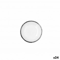 Bowl Quid Select Filo White Black Plastic 11.6 x 2.6 cm (24 Units)