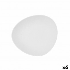 Duboki Tanjur Bidasoa Fosil White Ceramic Oval 22 x 19.6 x 4.5 cm (6 Units)