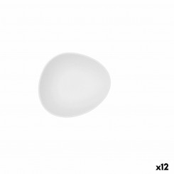 Bowl Bidasoa Fosil White Ceramic oval 14 x 12.4 x 4.8 cm (12 Units)