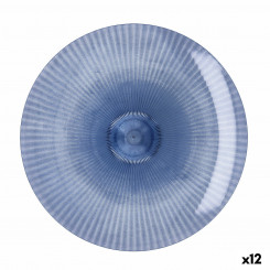 Flat plate Quid Sunset Blue Plastic mass 26 cm (12 Units)