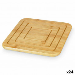 Table mat Natural Bamboo 19 x 1 x 19 cm (24 Units) Square