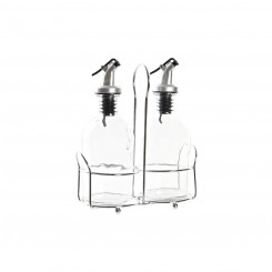Boca za Ulje DKD Home Decor Vinegar Bottle Transparent Metal Crystal (2 Units) (2 pcs)