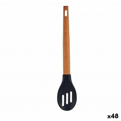 Spoon Black Silicone beech wood 6 x 1,8 x 30,5 cm (48 Units)