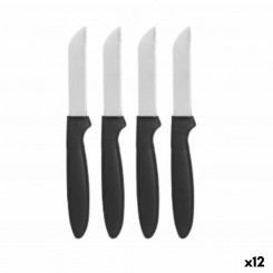 Набор ножей-овощерезок Черный Серебристый Нержавеющая сталь Пластик 17,2 см (12 шт.)