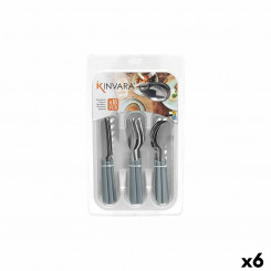 Cutlery Set Grey Silver Stainless steel Plastic (6 Units)