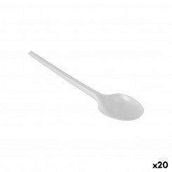 Spoon set Algon Reusable White 20 Units 12.5 cm