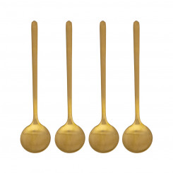 Coffee spoon Bialetti Deco Glamor Golden Steel (4 Units)