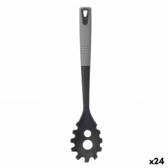 Pasta spoon Black Gray TPR PBT 7 x 34 x 4 cm (24 Units)