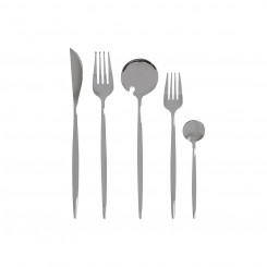 Cutlery DKD Home Decor Silver Stainless steel 2 x 0.5 x 22 cm 20 Pieces, parts