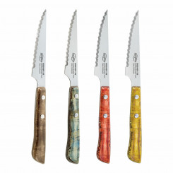 Meat Knives Set San Ignacio Evergreen BGEU-6076 Multicolor Stainless Steel (4 Units)