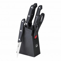 Knife set with knife holder San Ignacio SG-4181 Black Stainless steel 6 Pieces, parts