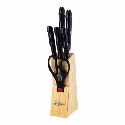 Knife set with knife holder San Ignacio Dresde SG-4161 Black Stainless steel 7 Pieces, parts
