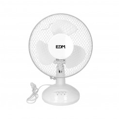 Настольный вентилятор EDM Белый 25 Вт Ø 23 x 36 см